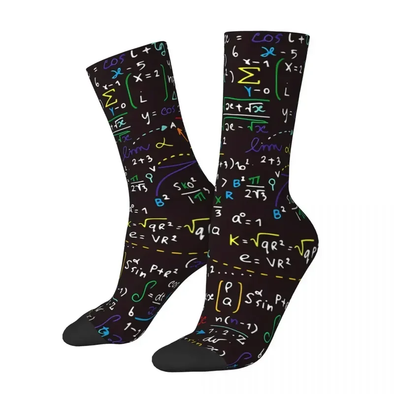 

Y2K Vintage Colorful Design Men'S Socks Math Unisex Novelty Seamless Printed Crazy Crew Sock Gift