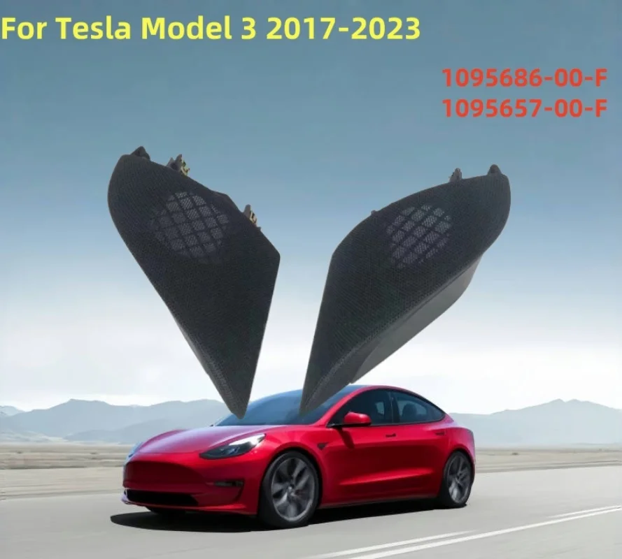 For Tesla Model 3 2017-2023 Door Horn Cover Indoor Tweeter Audio Speaker Triangle Trim 1095686-00-F 1095657-00-F