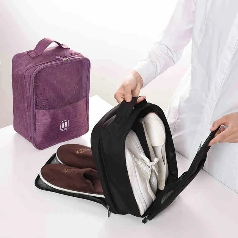 Borsa per scarpe da viaggio portatile pantofole borsa per smistamento organizzatori per guardaroba accessori da viaggio multifunzione borsa per