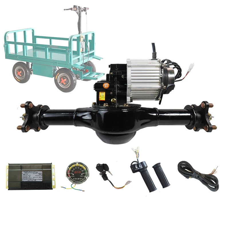 90cm 1:33 48-60V 1000W BL DC Motor Controller Kit with Electromagnetic Brake Electric Hand Trolley Rear Axle Drive System
