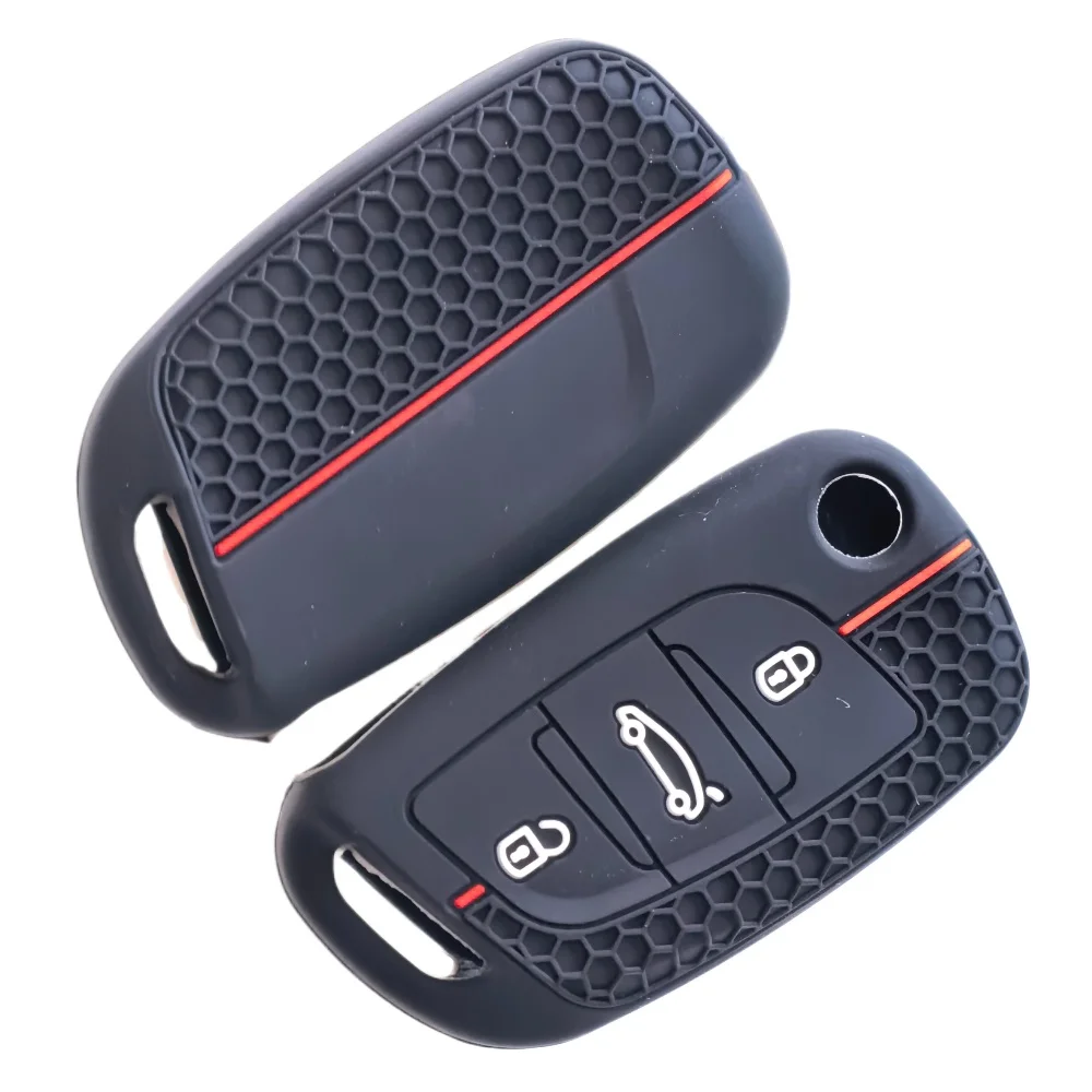 3 Buttons Remote Flid Folding Key Silicone Cover Case Fob For PEUGEOT 207 307 308 For Citroen C2 C3 C4 C5 C6 C8