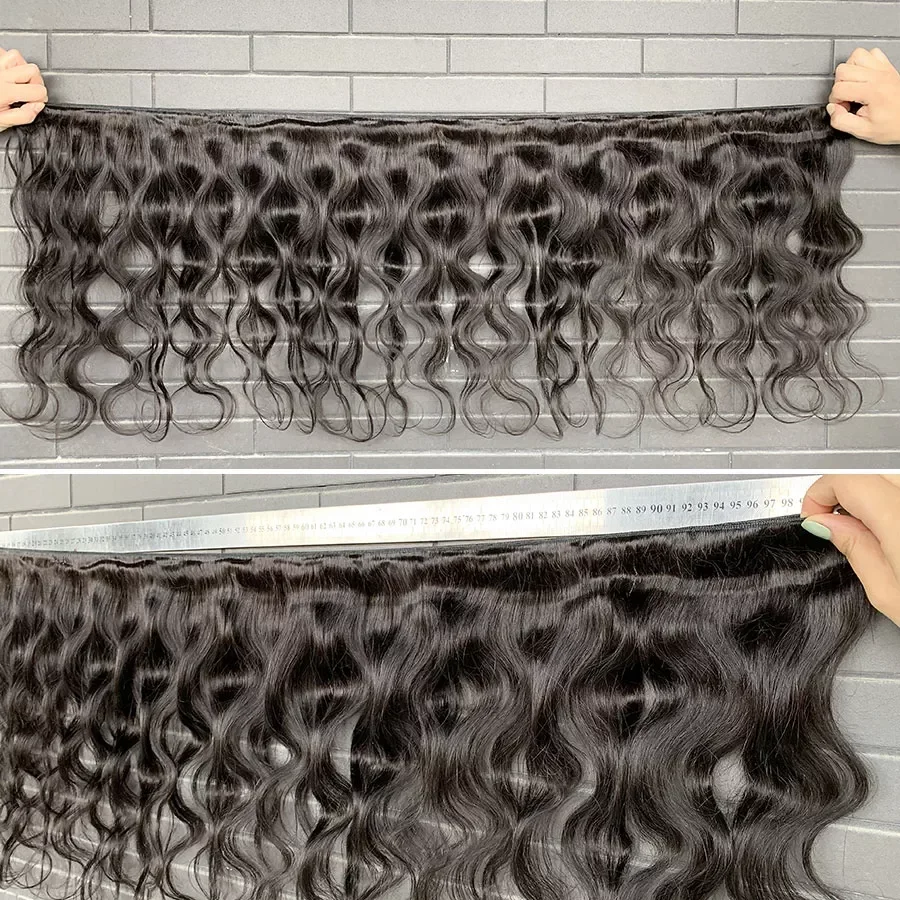 Pacotes brasileiros do Weave do cabelo humano para mulheres negras, cabelo humano virgem, onda do corpo, não transformados, cru, cor natural, preço de atacado, 12A