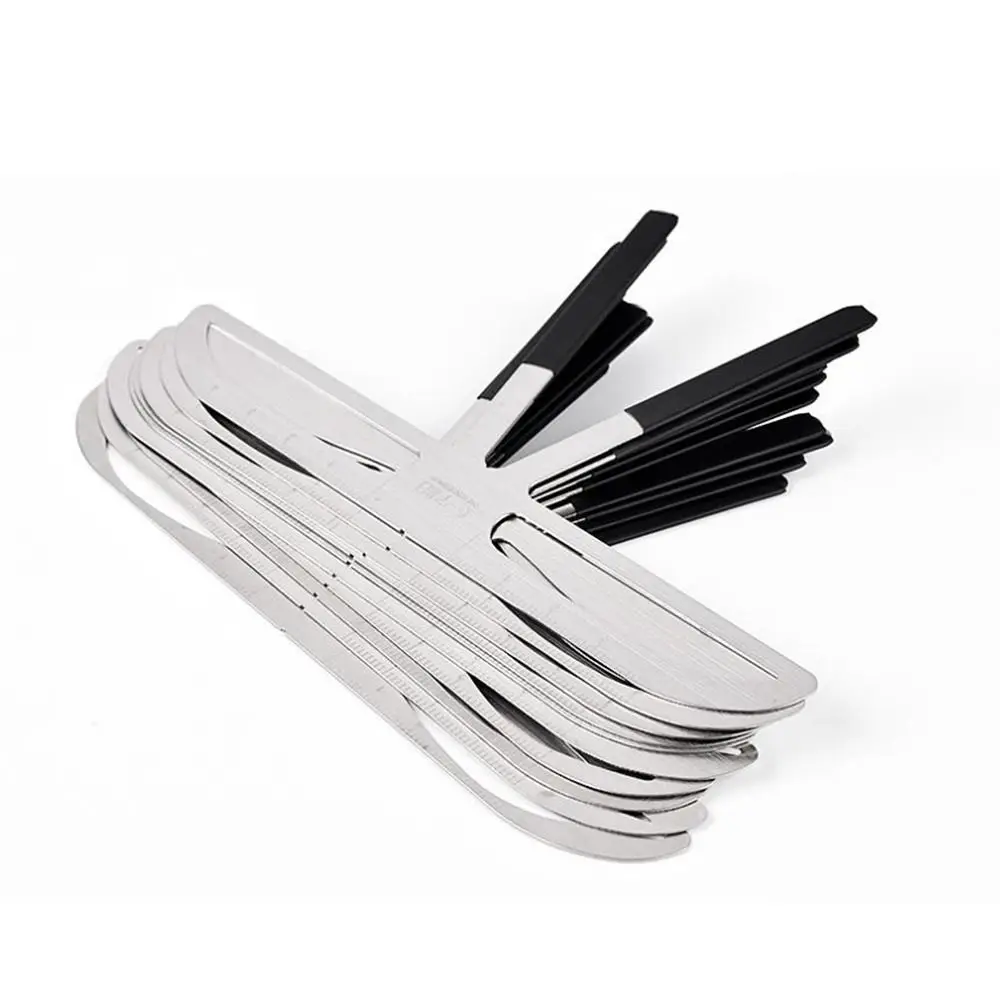 3D 눈썹 문신 자 10가지 스타일 밸런스 쉐이퍼 눈썹 측정 도구 재사용 가능한 금속 마이크로블레이딩 눈썹 스텐실 화장품