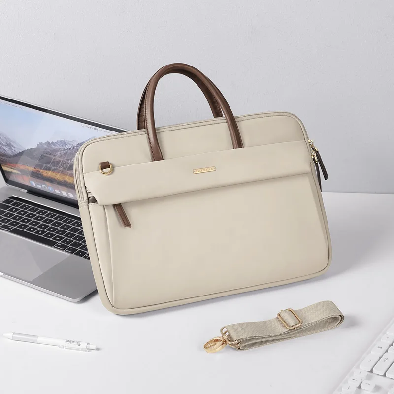 GOLF Laptop Case Women\'s 2023 New Leisure Fashion Commuter Business Handbag Solid Color Briefcase