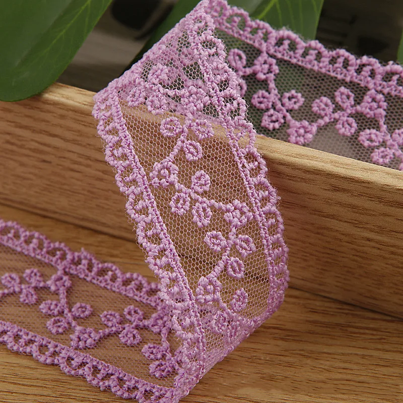 2Yard/Lot 35mm Embroidery Lace Trims Exquisite Sewing Ribbon Webbing DIY Trimmings For Wedding Party Girl Dress Accessories