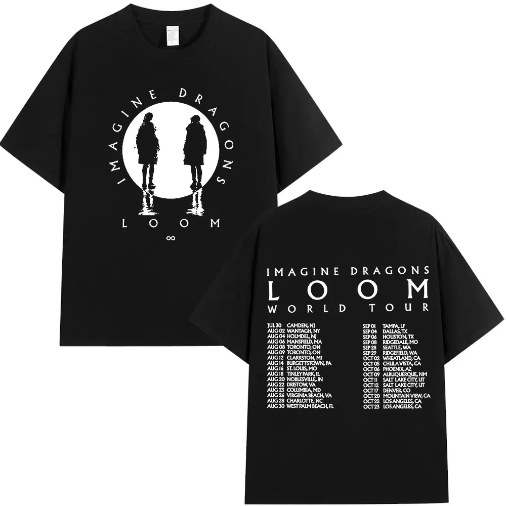 Imagine Dragons Loom World Tour 2024 T Shirt Rock Band Cartoon