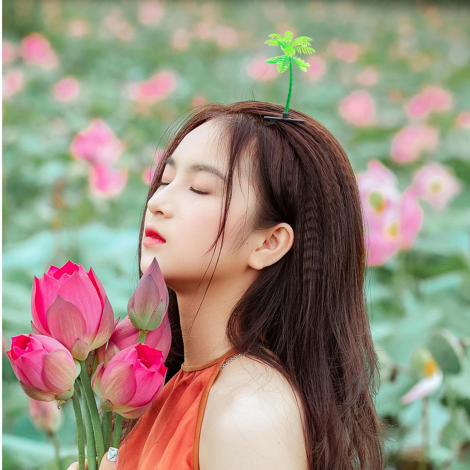 

30Pcs Coconut Tree Hair Clips Lightweight Tropical Beach Themed Hair Accessories for Women Girls Parties Cosplay Daily Use