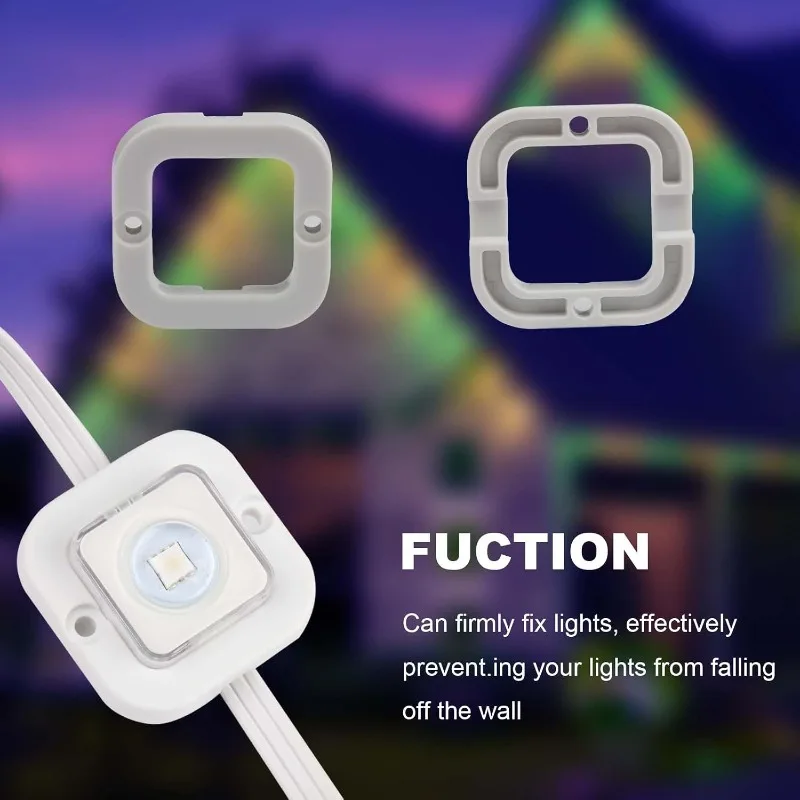 28/45/68pcs Outdoor LED Light Clips with Screws, for Govee H705 Lights, Protective Covers for Holiday Lighting Decor