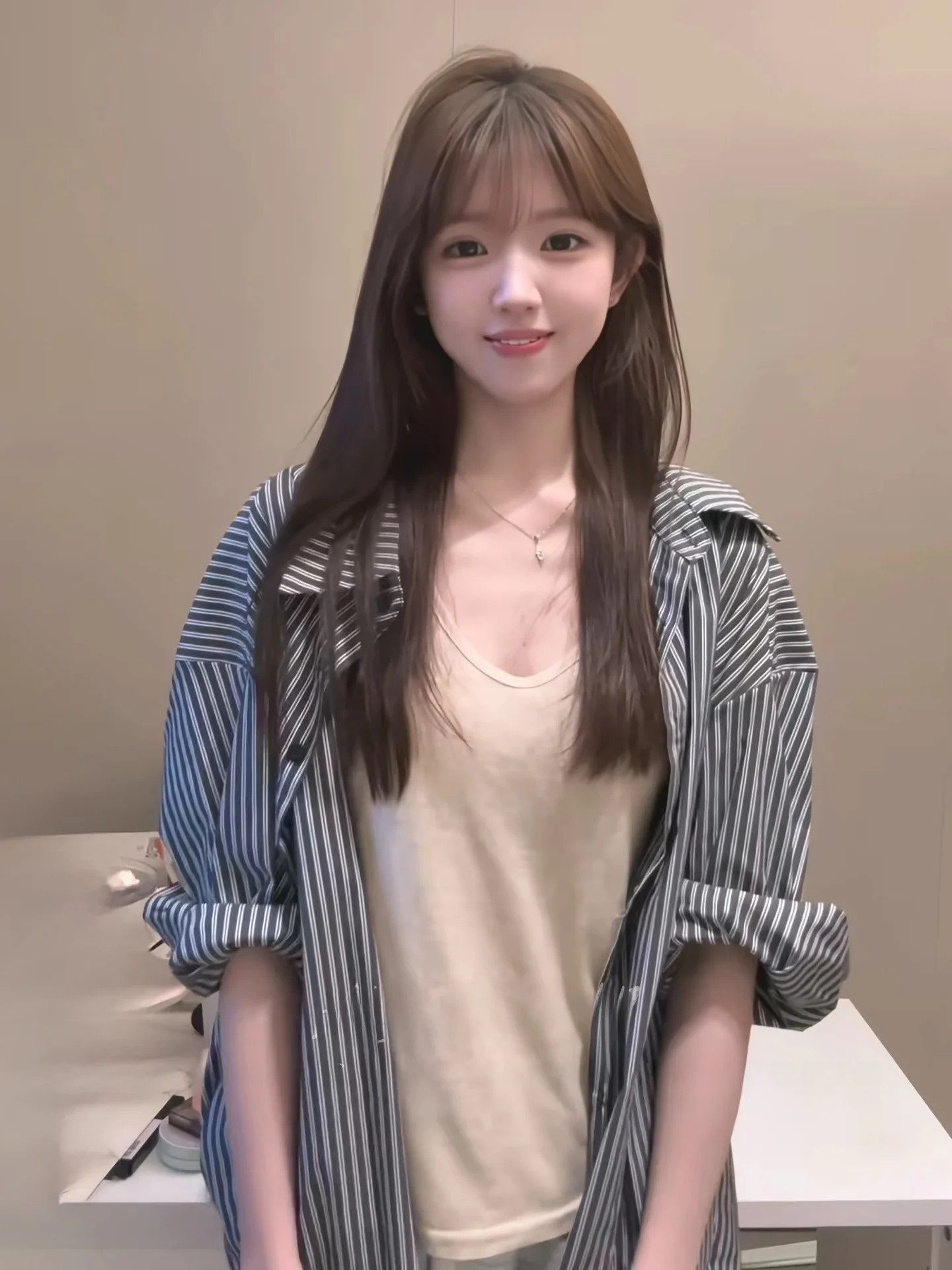 

Рубашка в корейском стиле с длинными рукавами и полосками, женская повседневная свободная рубашка с эффектом похудения, универсальная рубашка в непринужденном стиле, весенне-летняя рубашка