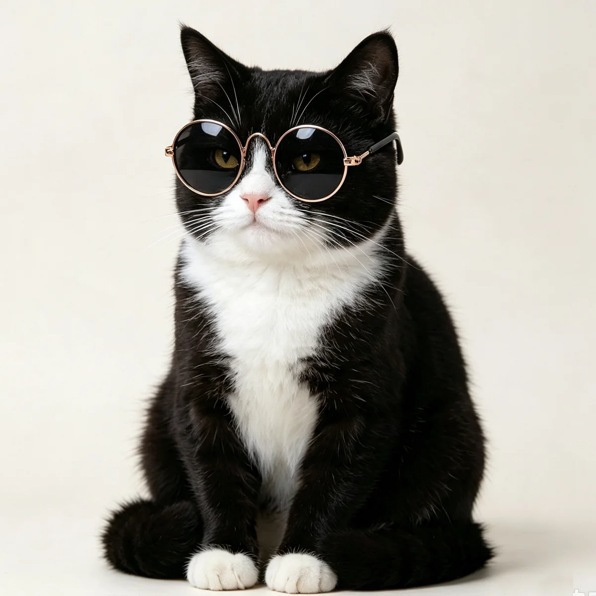 Pet Round Sunglasses Anti‑UV Eyewear Cat & Dog Glasses Kitten Eye Wear Party Cosplay Photo Accessory