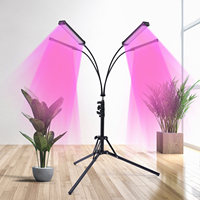 420 LED Indoor Plant Grow Light with Stand & Clip, 10-Level Dimmable Lamp with 3 Timer Settings, Full Spectrum Growing Lamp
