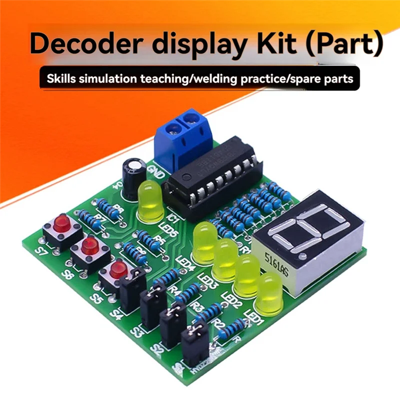AB46-Decoding Display Electronic Manufacturing Loose Parts Training And Teaching Kit DIY Welding Matching Skills Simulation