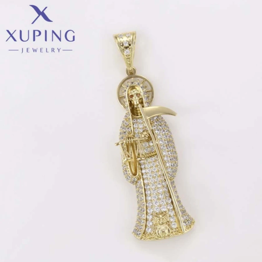 Xuping Jewelry New Hot Fashion Unique Shape Light Gold Color Geometry Pendant Necklace for Women Popular Party Gifts A00913516