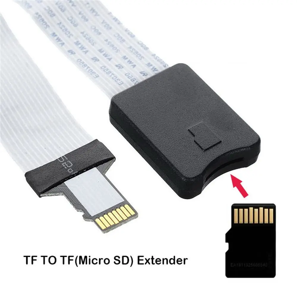 Micro SD to  TF Card Male to Female Soft Flat FPC Extension Cable Adapter for 3D Printer/Model 3D Printer/GPS/Raspberry Pi