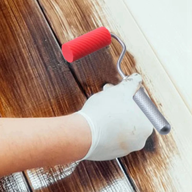 A21I-1Set Kit di spazzole a rullo in silicone multiuso per la ristrutturazione domestica Vassoio per strumenti di pittura per pareti per uso domestico Parti di strumenti per pittura