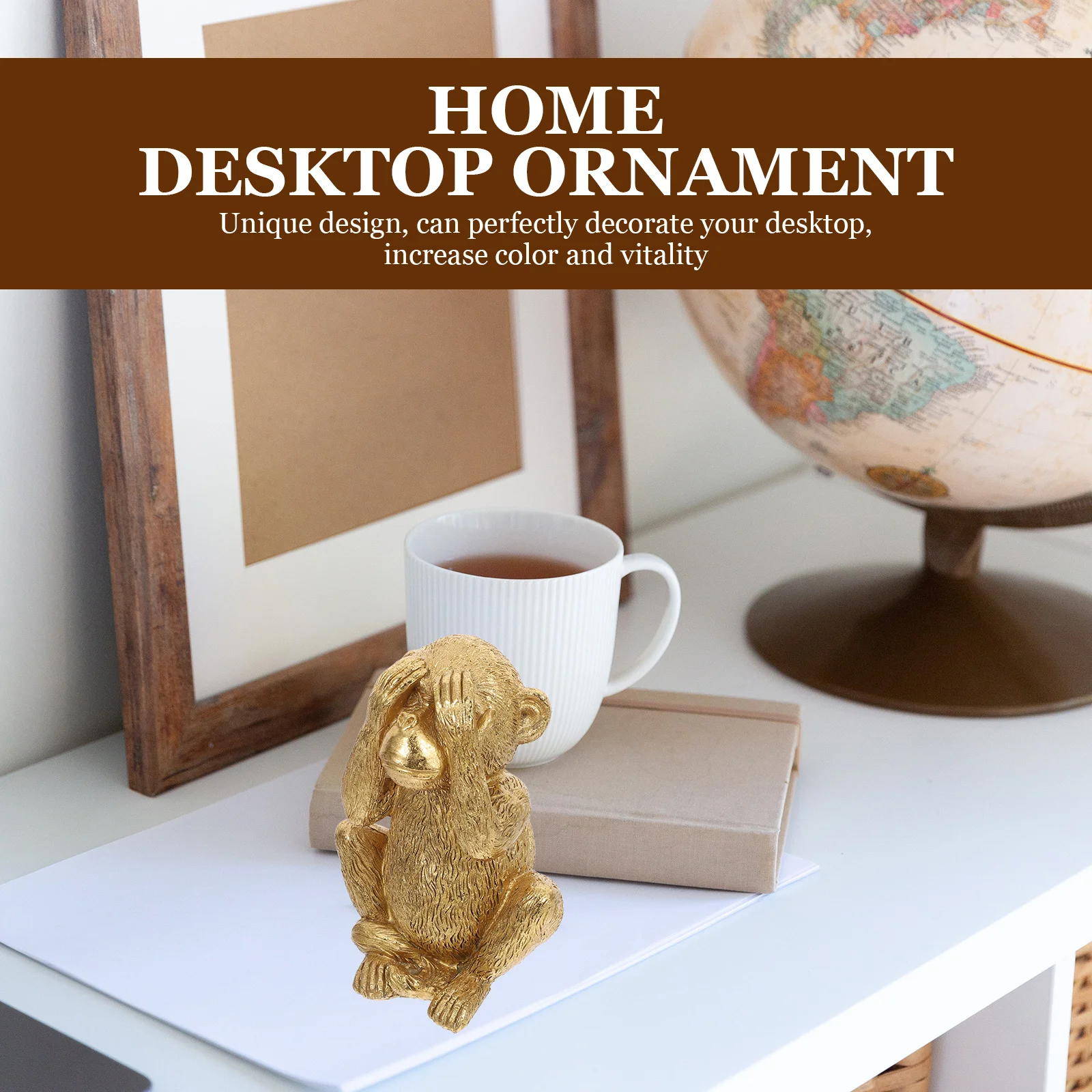 

Mini Resin Monkey Adornment Small Fresh Home Desktop Decor for Office Bedroom Vivid Creative Craft Ornament Resin Ornament