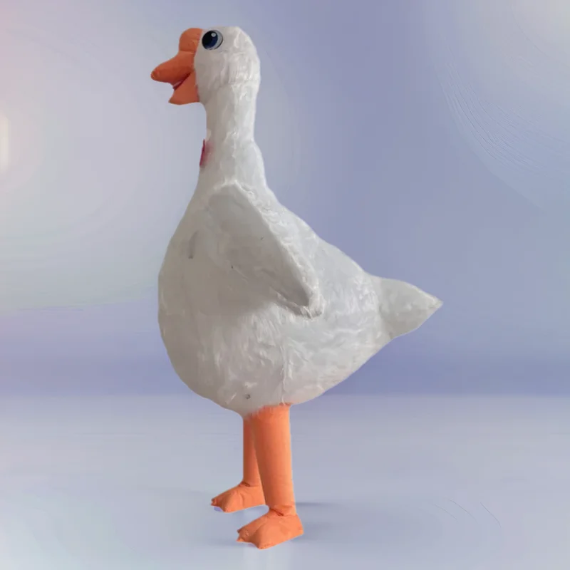 Mascotte de cygne blanc gonflable, Costume pour adulte, jeu de rôle, ensemble de carnaval, Animal personnalisé, cygne blanc gonflable géant