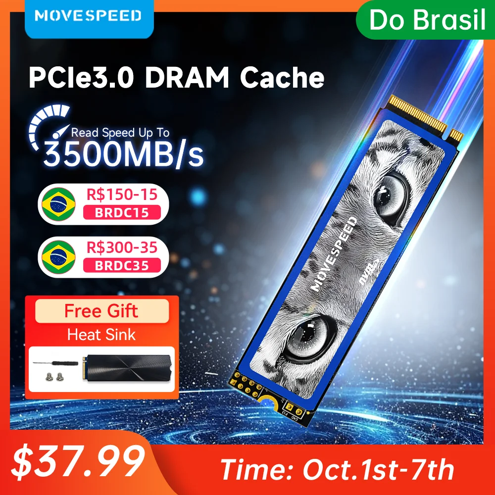 MOVESPEED PC 노트북용 SSD NVMe M.2 2280, DRAM 캐시, 512GB 내장 솔리드 스테이트 드라이브, M2 PCIe 3.0x4 2280 SSD, 3500 MB/s 