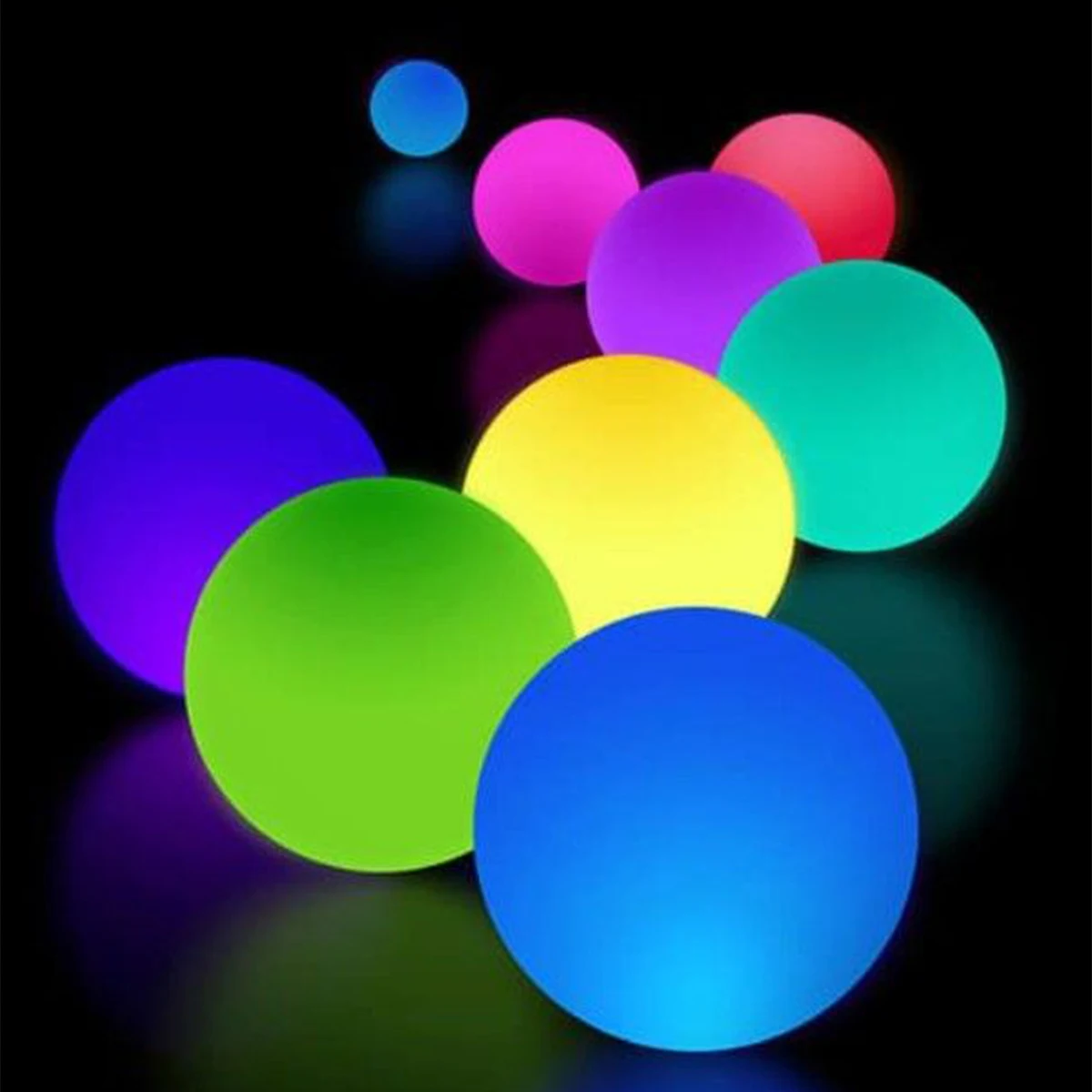 3.6/4.2cm 10pcs Glow Elastic Ball Luminous Bouncy Balls Birthday Party Decorations Baby Shower Wedding Party Supplies Kids Gifts