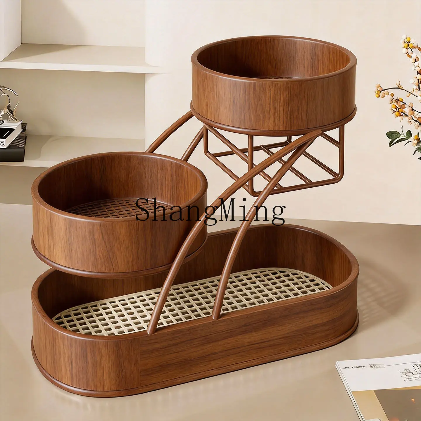 

DSA Desktop Storage Box Countertop Multifunctional Tissue Snack Beverage Shelf Home Living Room Fruit Storage Shelf
