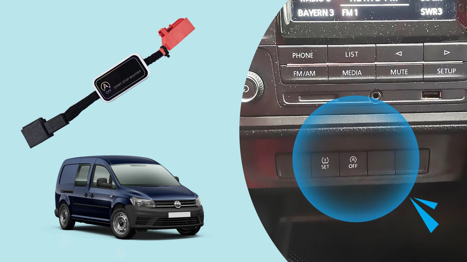 Für Volkswagen VW Caddy 2K 2015-2019 Automatische Stop Start Motor System Speicher Modul Abbrechen Auto Auto Start Stop schalter – Detail 4