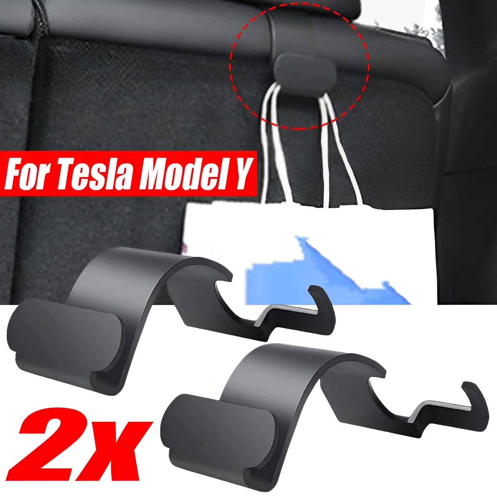 

2 шт., крючок для заднего сиденья Tesla
