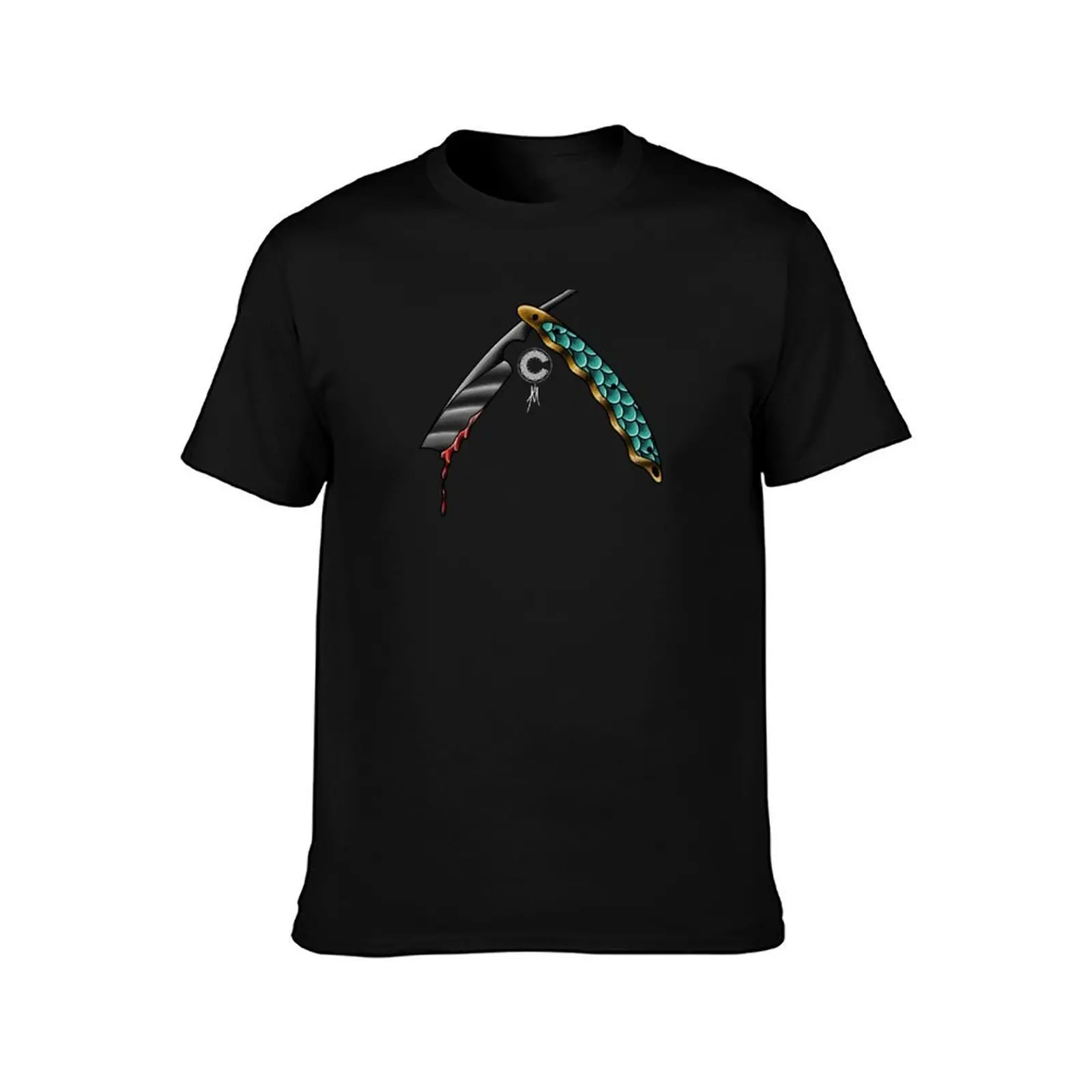 Razor Blade T-Shirt Gym Wear Breathable Short Sleeve Tee T-Shirt