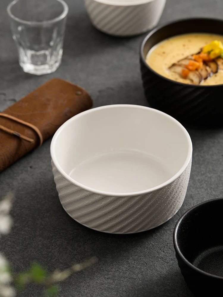 

Ele Simple Cerc Bowl High Aesthetic Value Perfect for Rice cious Home Dining Utensils Geometric Patterned