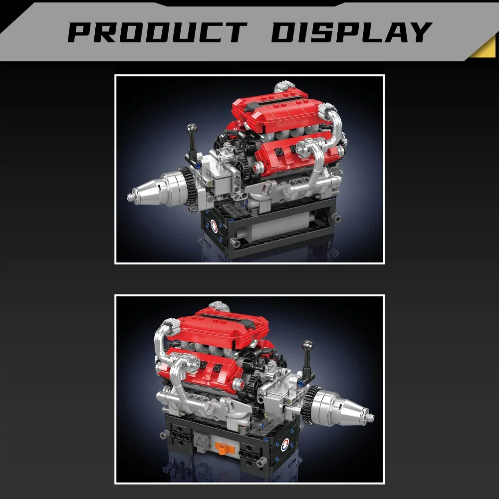 

750 шт. Mold King V8 Engine 10204 FE спортивный автомобиль MOC имитация масштаба модель аккумуляторный ящик M мотор электрический привод строительный блок