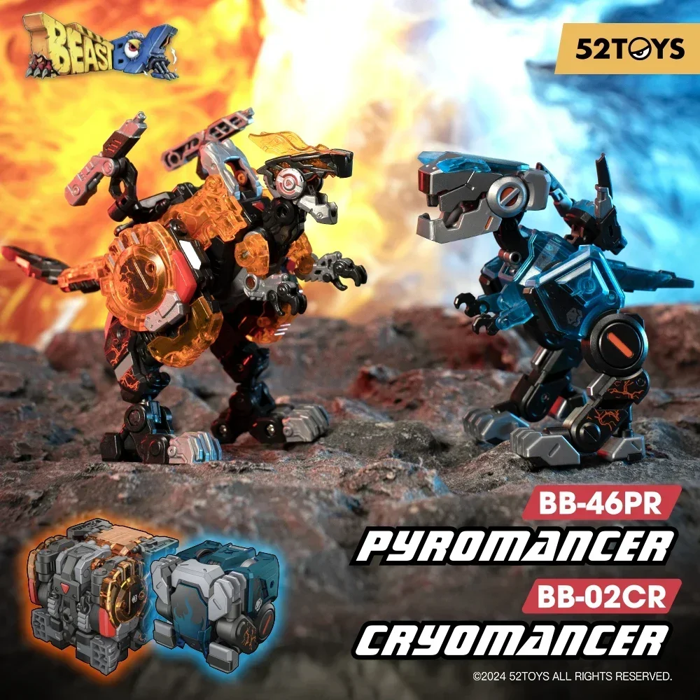 

52TOYS BB-46PR Робот-деформация Pyromancer & BB-02CR Cryomancer, преобразование в меха и кубе, экшн-фигурка, коллекционный подарок