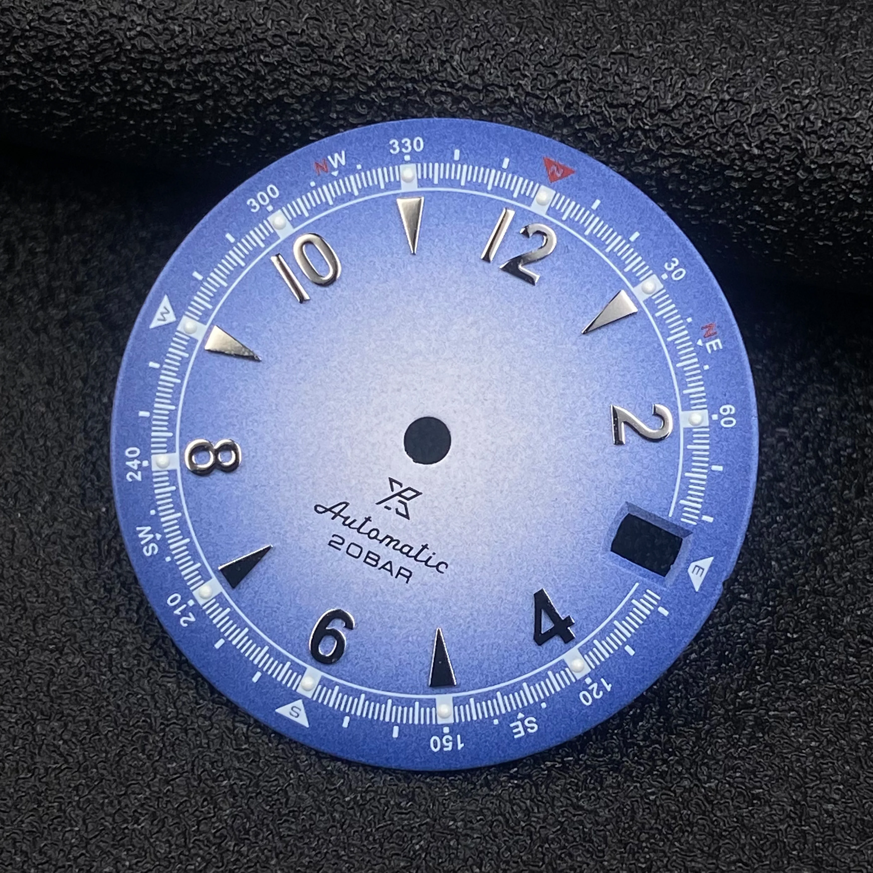 Quadrante dell'orologio da 28,5 mm quadrante dell'orologio verde oliva vintage verde luminoso per SKX Mod senza logo per sostituzione modificata del movimento NH35/4R