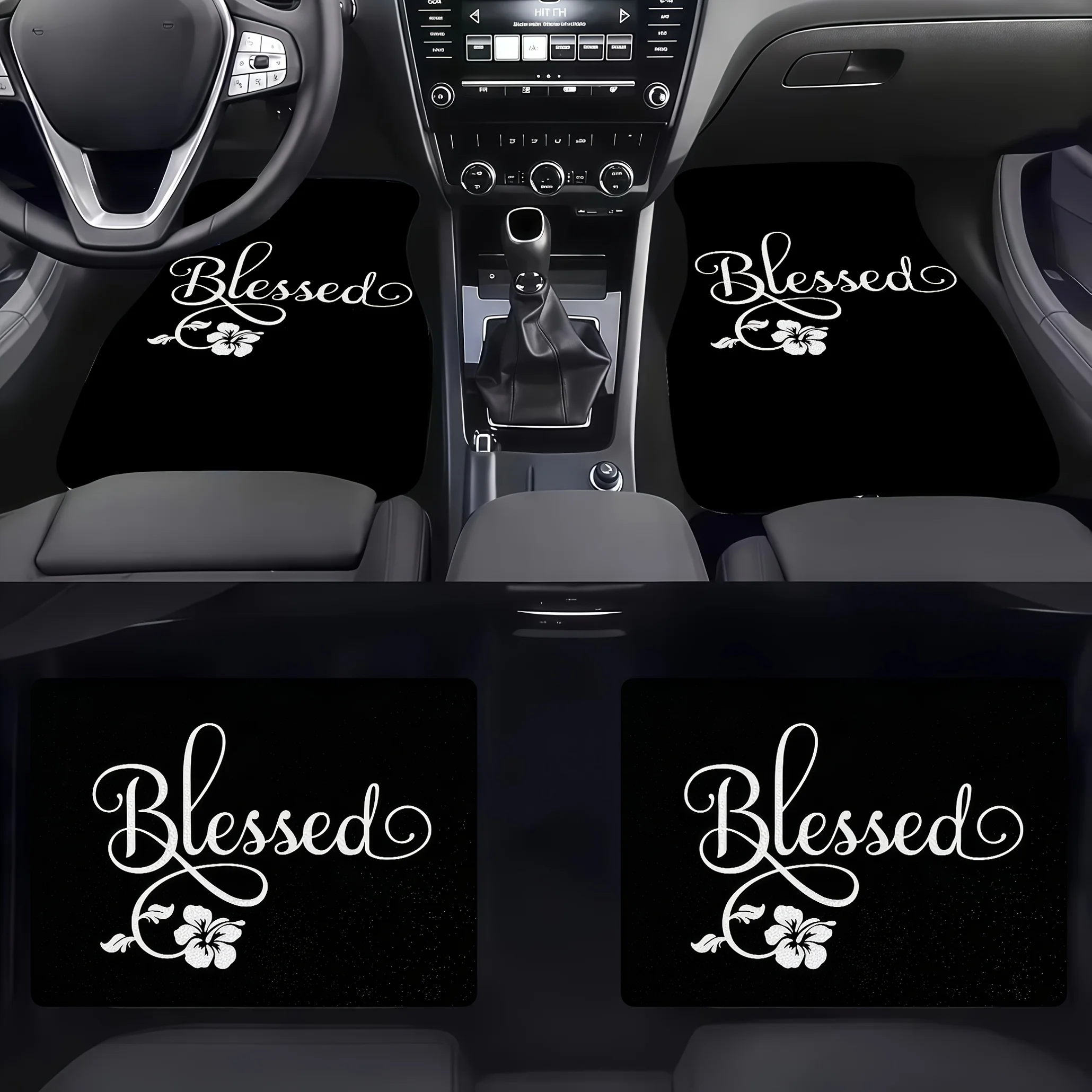 Car Floor Mats 4pcs, Material, Elegant 