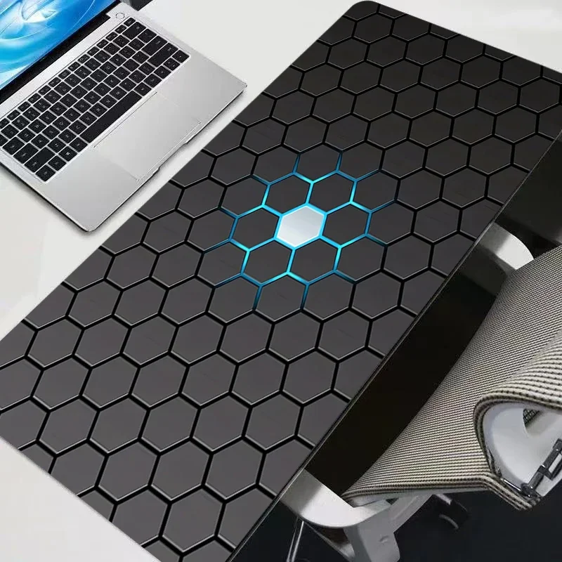 Mouse Pads Soft Rubber Office Mouse Pad Gaming Anime Hexagon Carpet Computer Non Slip Keyboard Pad Pc Mouse Mat New Table Mat