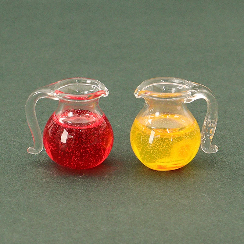 Doll House Mini Teapot Accessories Miniature DIY Scene Fruit Juice Simulation Decoration Model