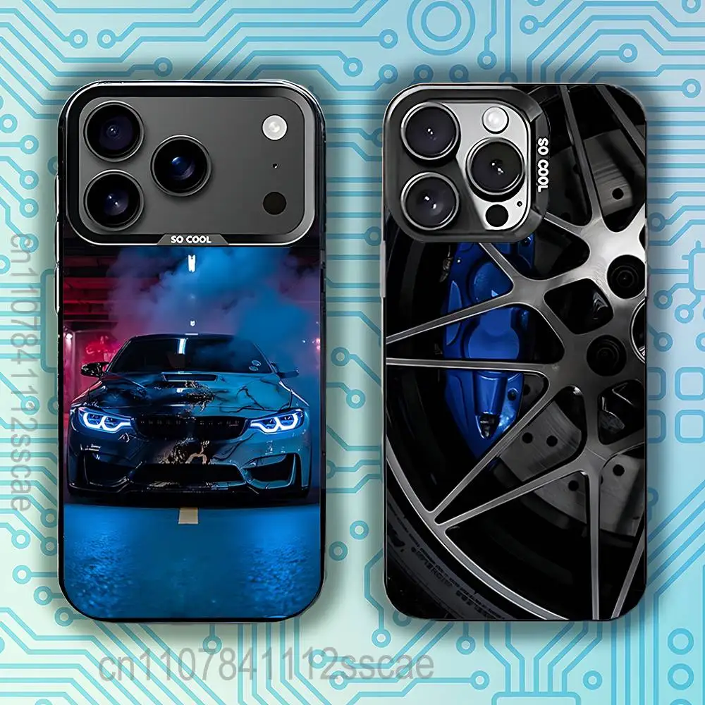 

Blue Car COOL B-Bm-wes wheels Phone Case For iPhone 17,16,15,14,13,12,11,Pro,Max,Plus,E,Air,Mini Black Tpu IMD Cover