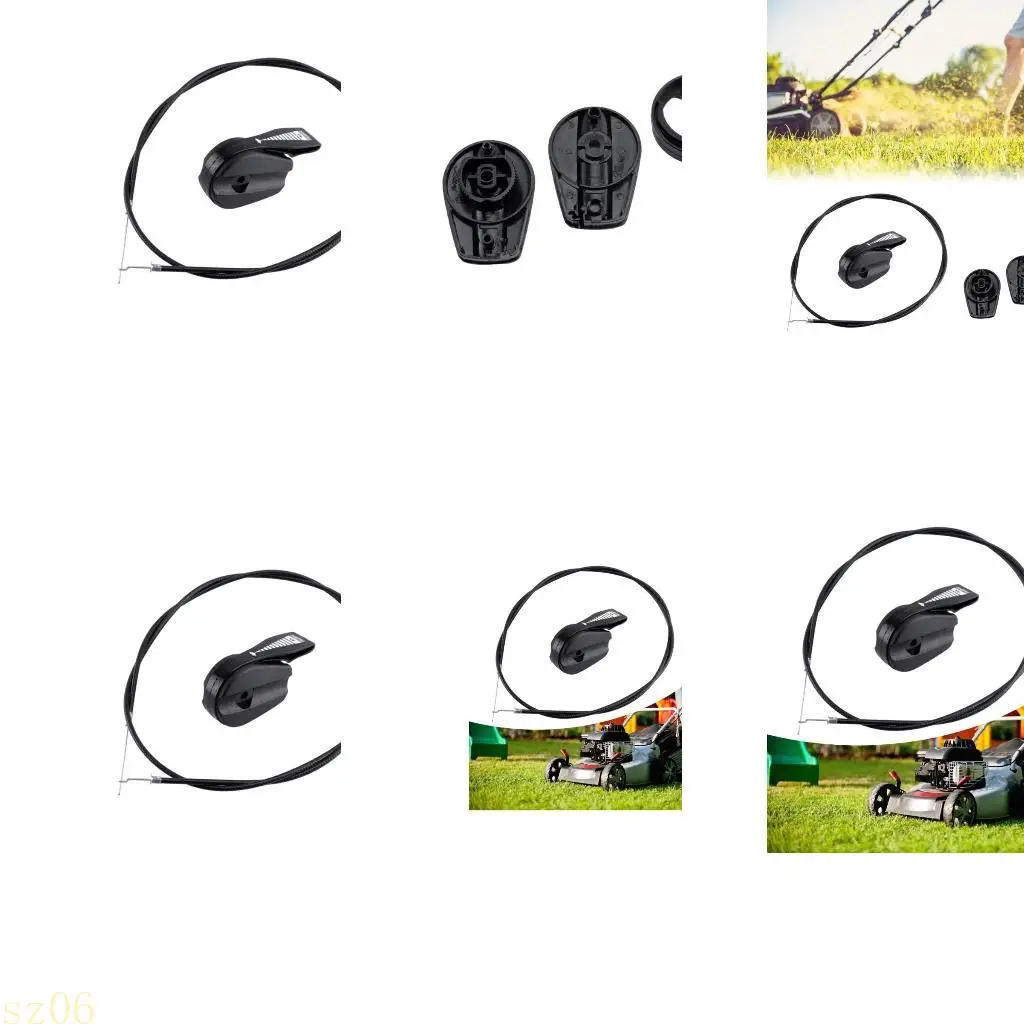 

Q2Q4 65" Lawns Mower Throttle Cable Universally Set with Control Switch Lever Handle for Lawnmowers Cable Repair