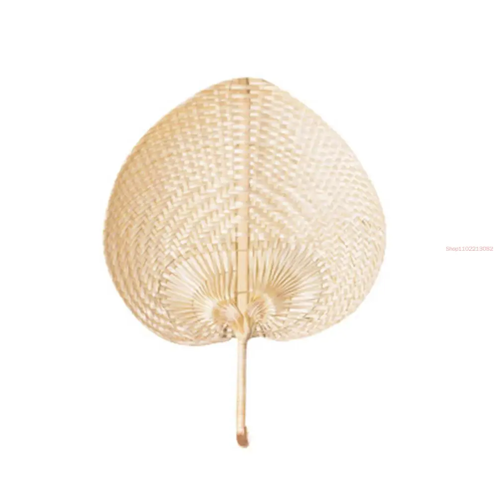 10Pcs Pushan Arts Hand Made Fan Peach Shaped Bamboo Summer DIY Characteristic Fabric Folding