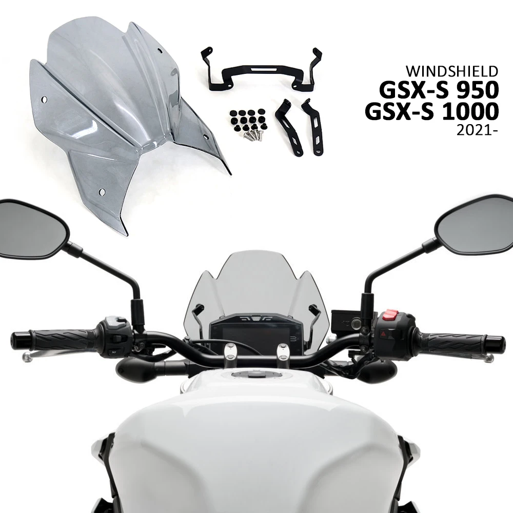 

GSXS1000 Windscreen Motorcycle Windshield For Suzuki GSX-S1000 GSX-S950 2021 2022 2023 GSXS950 Wind Deflector Screen Accessories