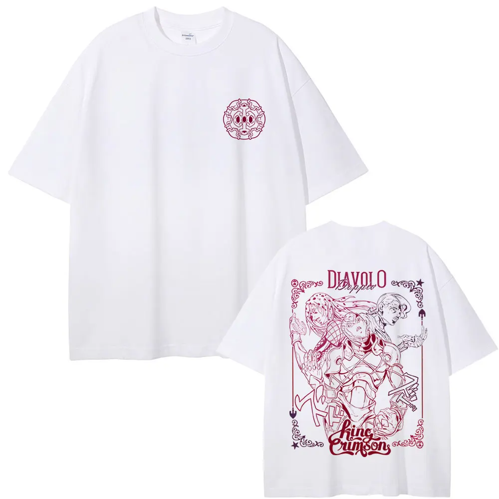 

Anime Jojo's Bizarre Adventure Giorno Josuke Girl T-shirt Men Women Manga Casual Vintage T Shirt Men's Oversized Crewneck Tshirt