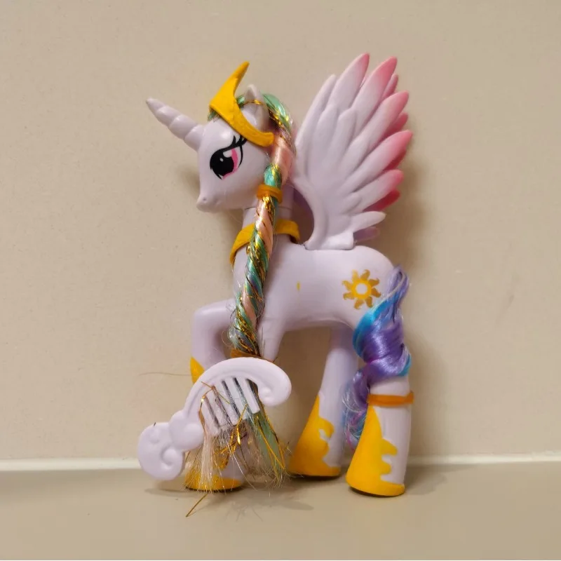 

14cm My Magical Little Ponys Cute Plastic Figurine Toy Ornament Cartoon Doll Cake Decoration for Baking Desktop Display