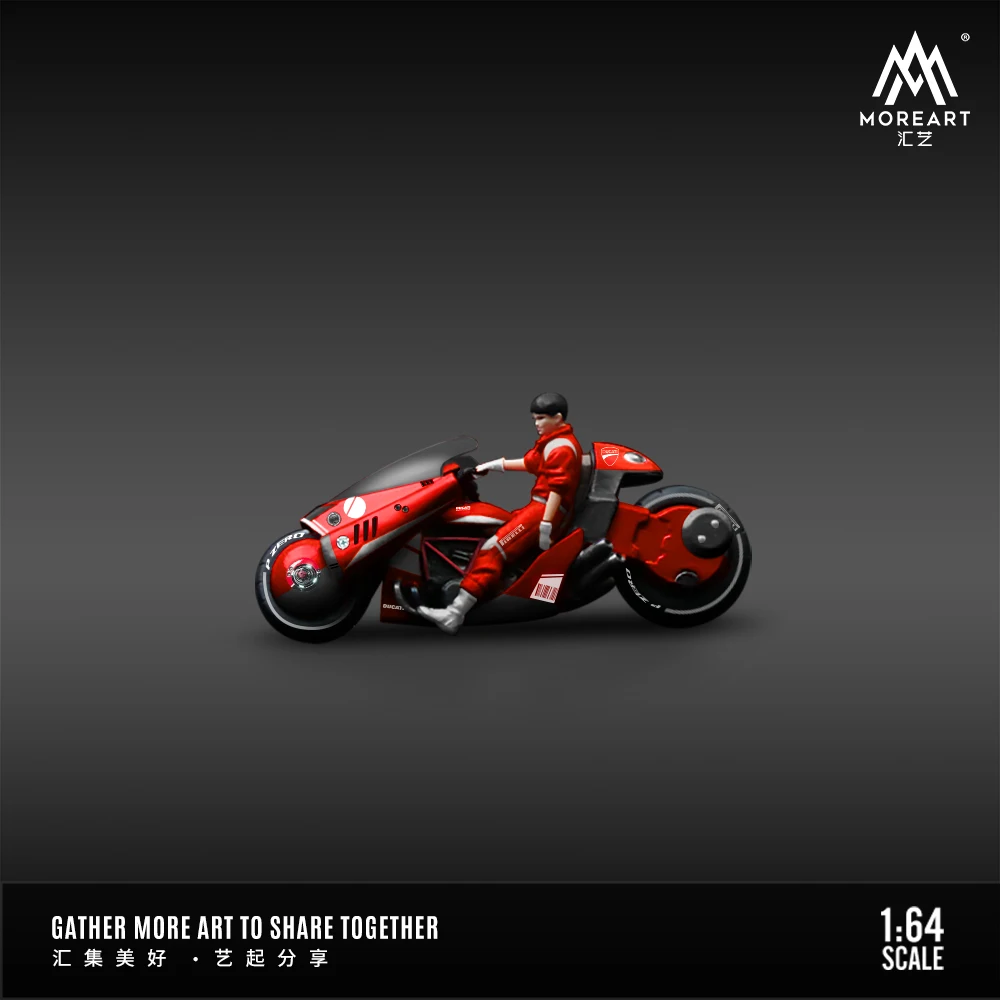 MoreArt-Aquila Ducati Resin Action Figure, conjunto de motocicleta, modelo 1:64