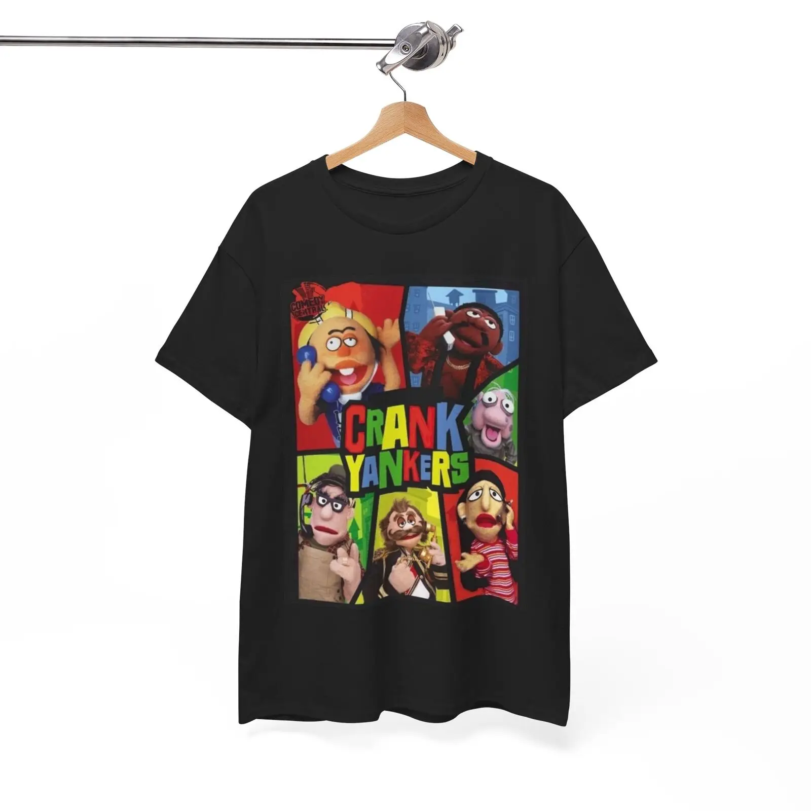 Crank Yankers Tshirt Comedy Sketch Comedy Pranks Retro Unisex Heavy Cotton Tee