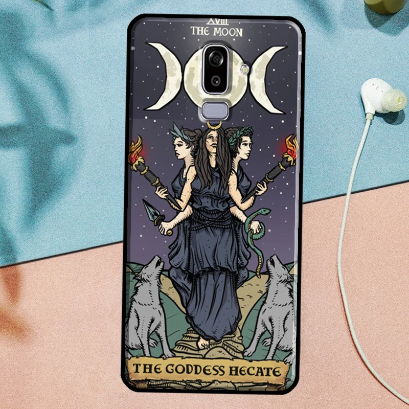 Triple Moon Goddess Hecate Tarot Card Case For Samsung Galaxy J5 J3 J7 2016 A3 A5 2017 A7 A9 J4 J6 J8 A6 A8 Plus 2018 TPU Cover