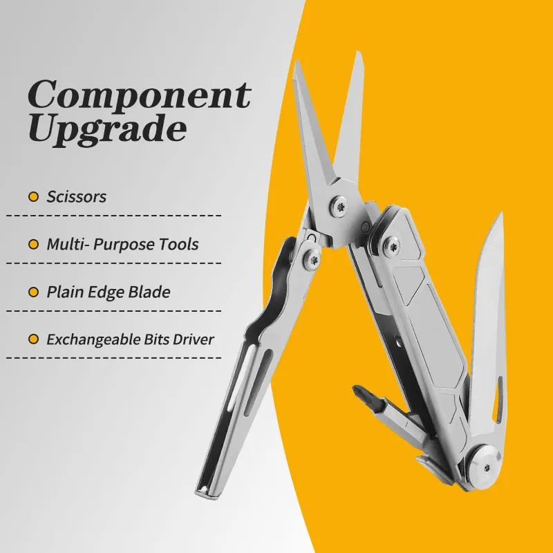 Multifunctional Scissors Mini Pocket Folding Knife with Screwdriver Camping Hiking Outdoor Survival Gear