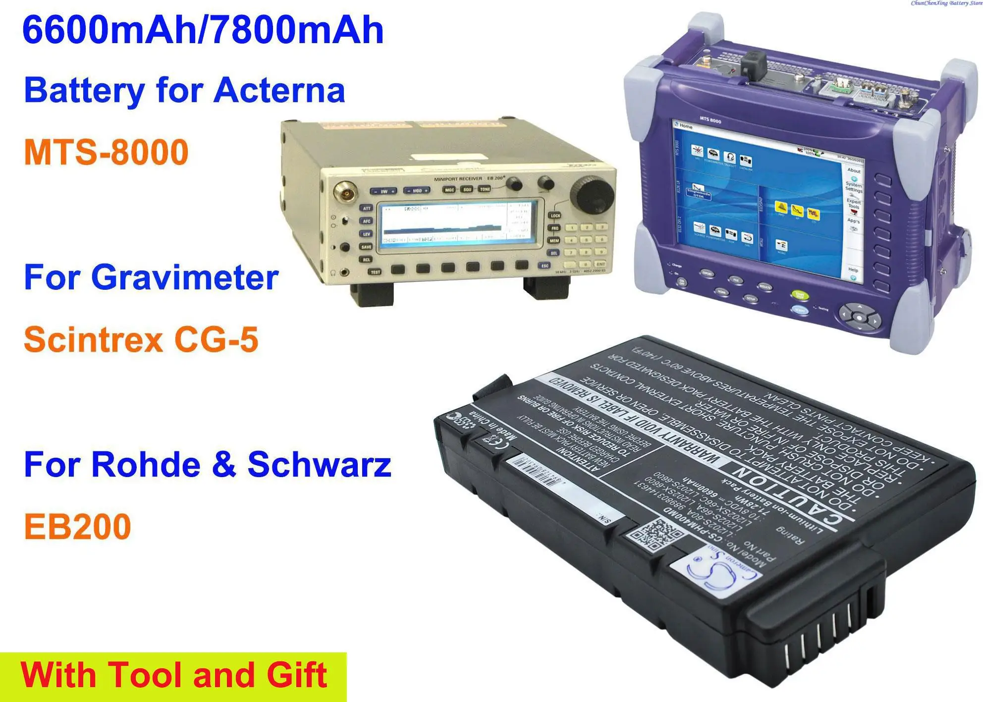 

6600mAh Battery for Acterna MTS-8000, For Gravimeter Scintrex CG-5, For Rohde & Schwarz EB200