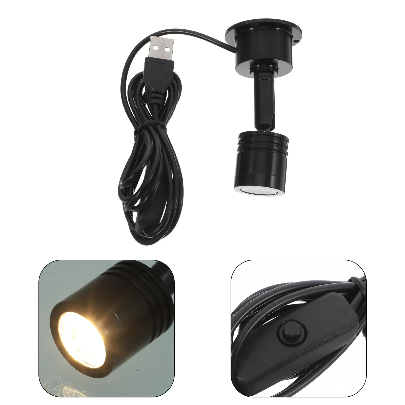 

Small USB LED Spotlight for Jewelry Display Cabinet Shelf Illumination High Brightness LED Beads No Drilling Needed Portable