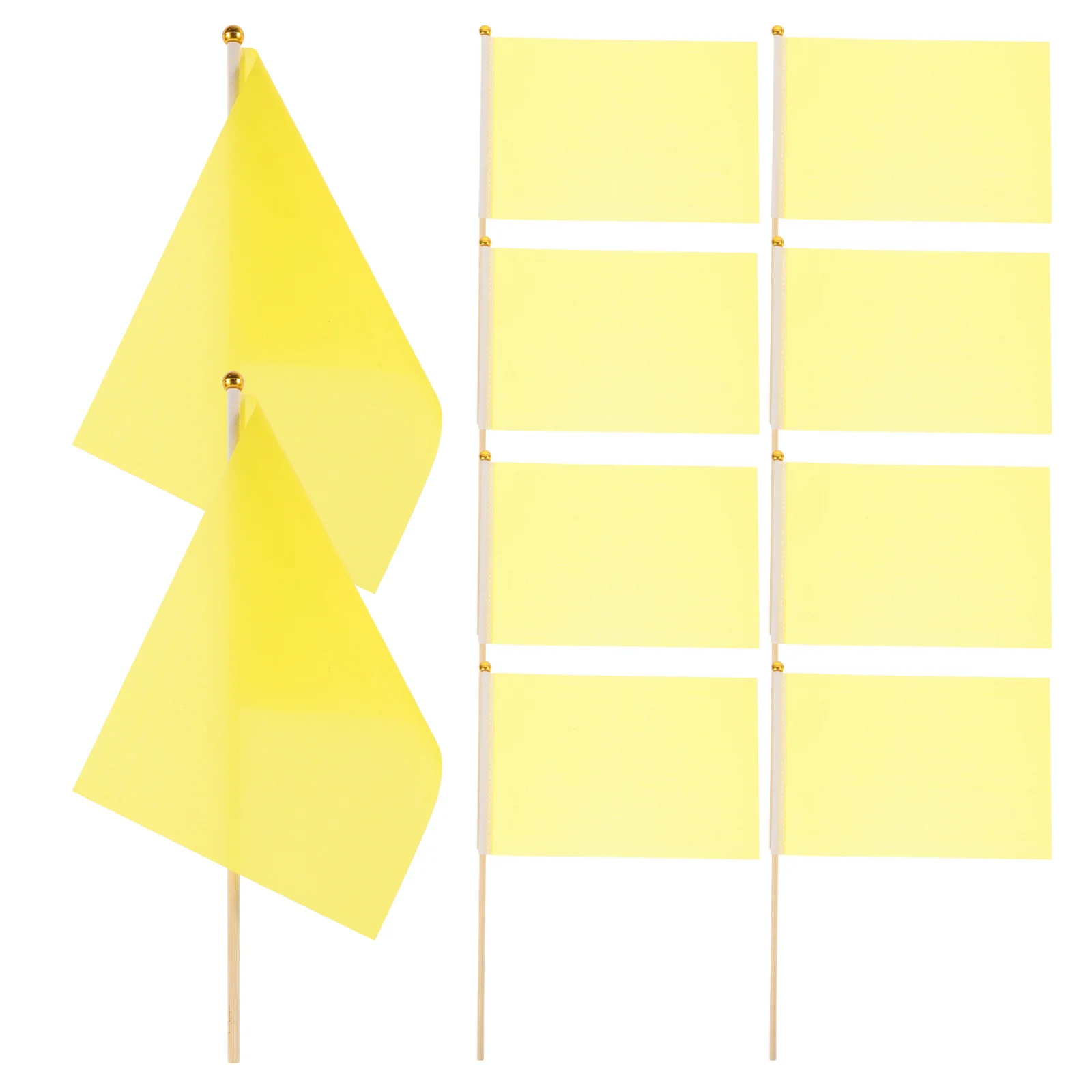 

50pcs Handheld Signal Small Waving For Celebration Parade Party Sports Referee Match Durable Polyester Mini Wear-Resistant