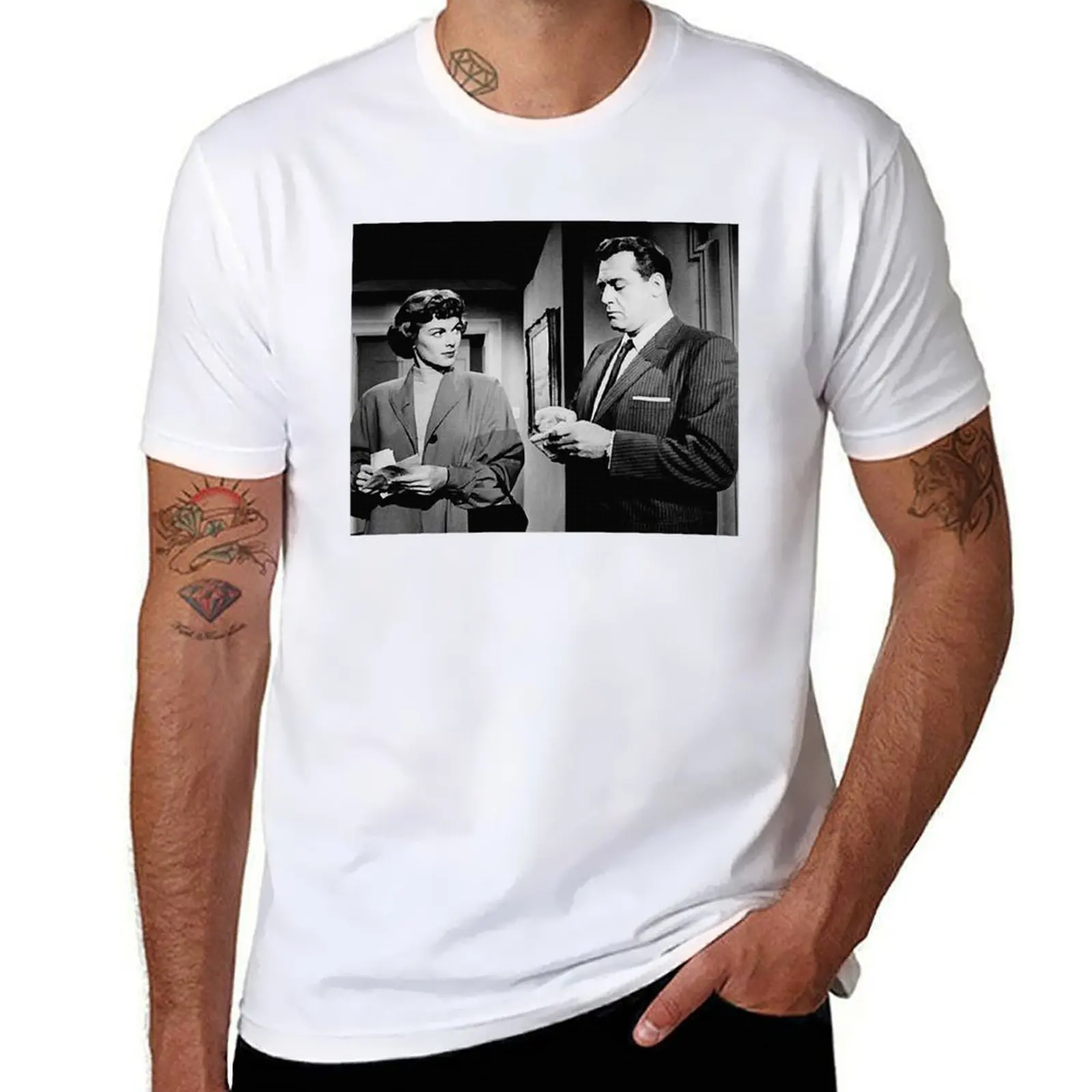 

Raymond Burr Photo Barbara Hale From Perry Mason Photo Standing T-Shirt t shirt man plain funny t shirts dark humor T-Shirt
