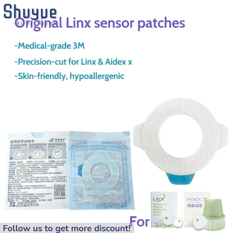 Original Hypoallergenic Linx Sensor Patches CGM Stickers Medical Grade Adhesive Tape Fix Aidex X Anytime 5p Protect Sensor