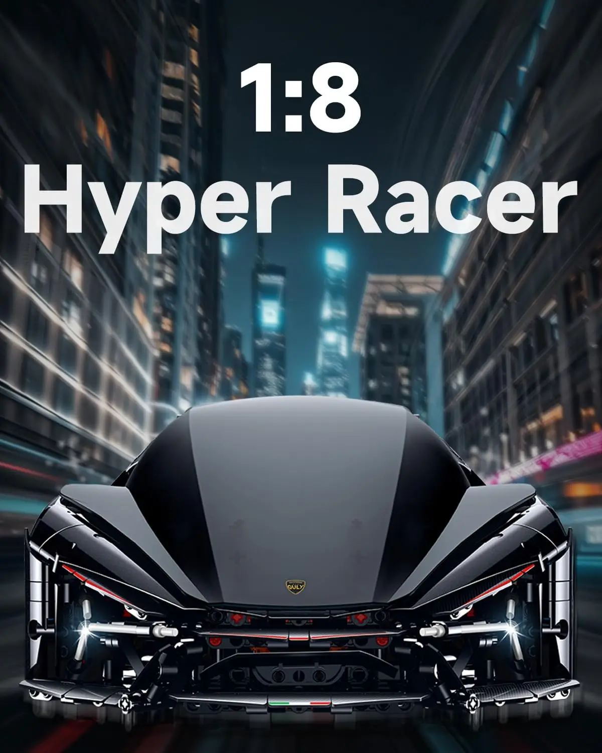 1:8 Sport Building Supercar Set for Adults, Model Kit for Adults to Build, Collectible Car Building Kits, Supercar with Authenti